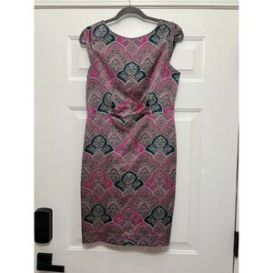 The Limited Sheath Lined Dress Floral Abstract Modern Knee Length Size 6